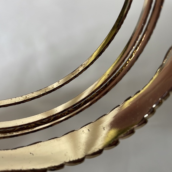 Bracelets, set of 4 gold tone - Picture 2 of 6